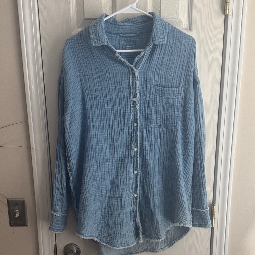 Aerie Casual Blue Button Down Shirt